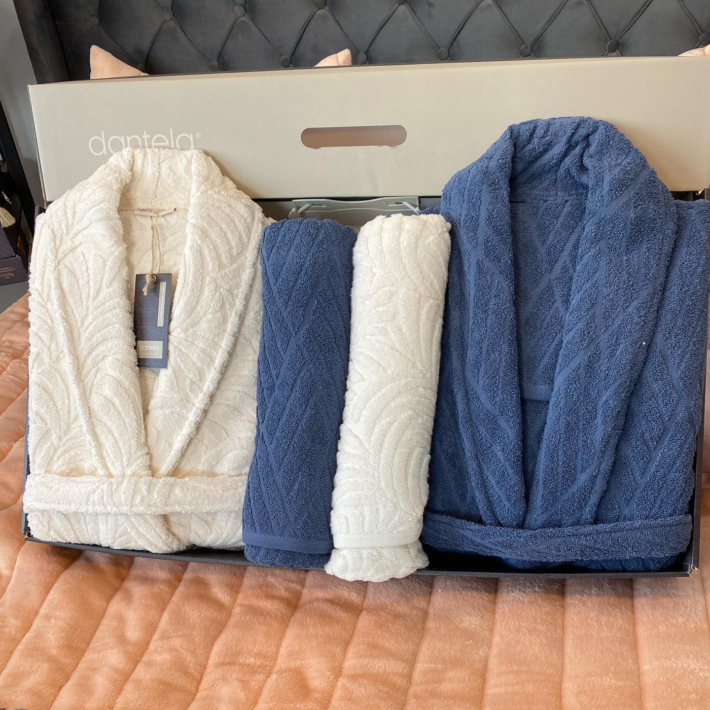 Ensemble Magnifique de Peignoirs Janset - 6 Pièces en Coton Turc de Qualité Supérieure