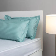 Lot de 6 Taies d’Oreiller 50x70 cm – Coton Microfibre Rayé Satiné