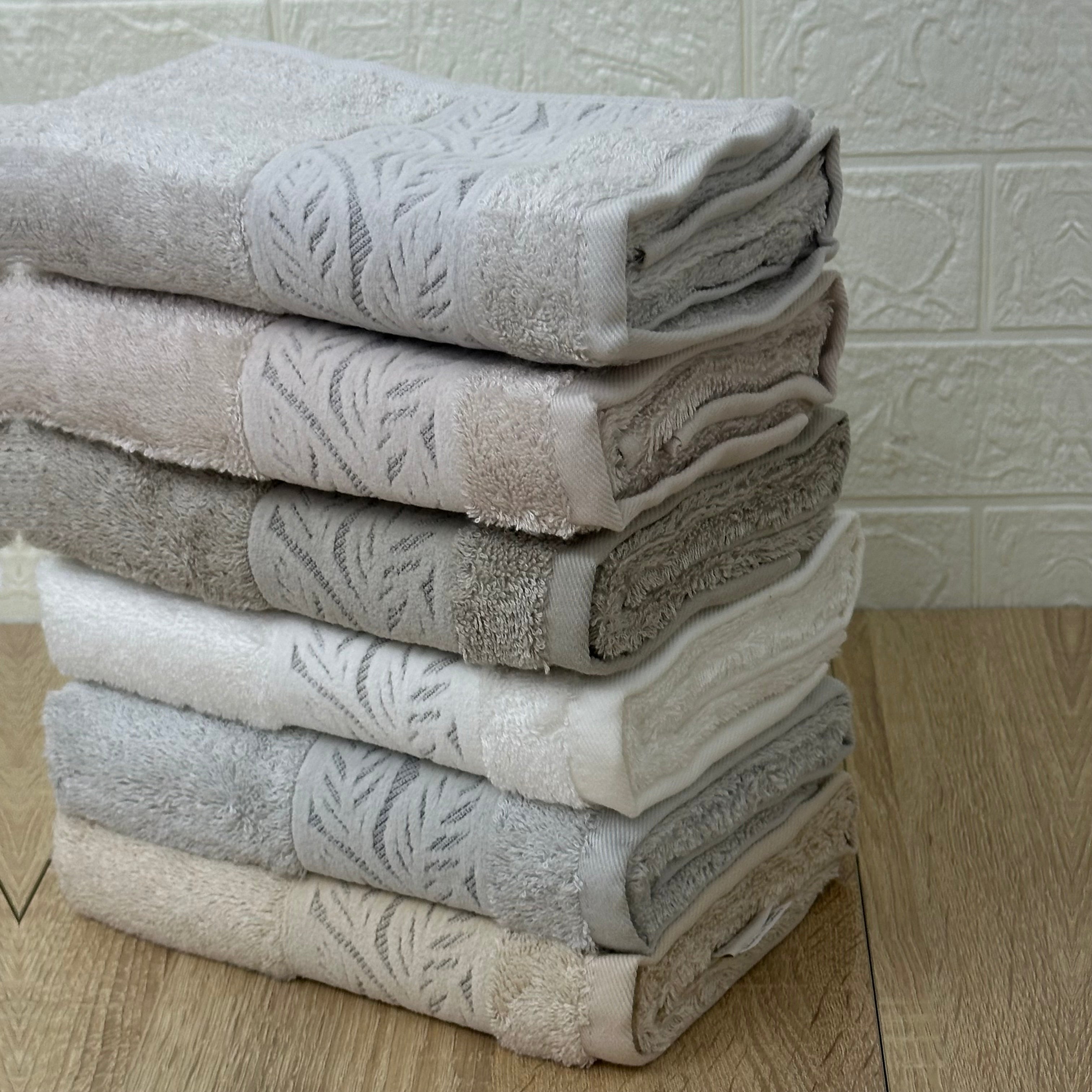 Lot de 6 Serviettes Visage 100% Coton – Collection Pupilla