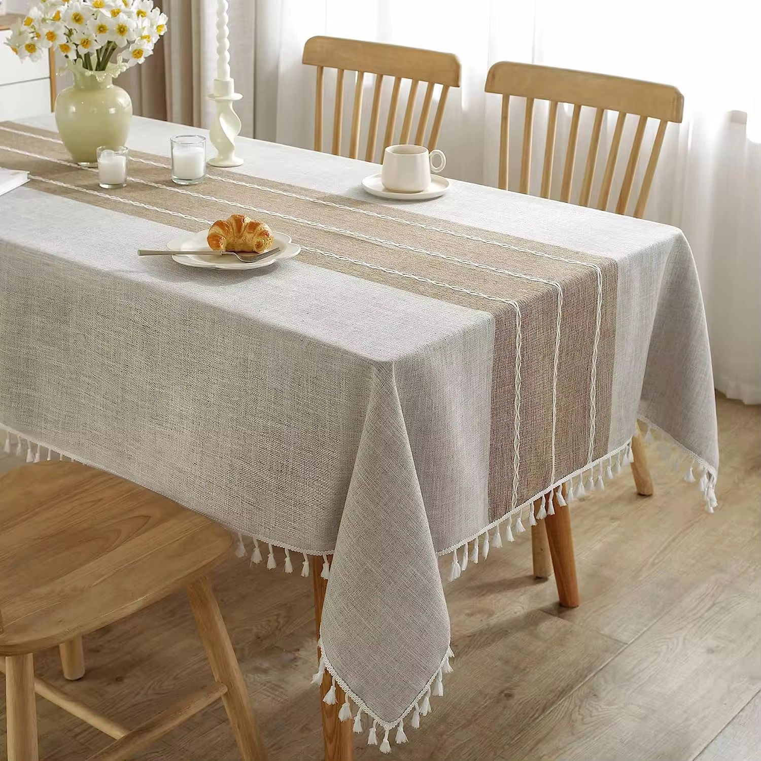 Nappe de Table Luxe Rectangulaire 220*150 cm – Antitache & Élégance Intemporelle
