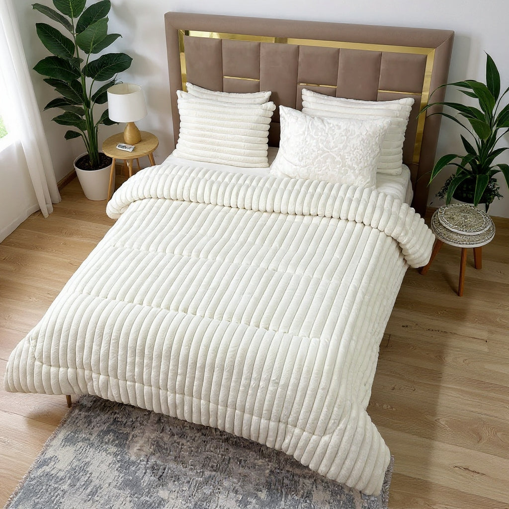 Couette Luxe en Fourrure de Lapin – Fabrication Azyena