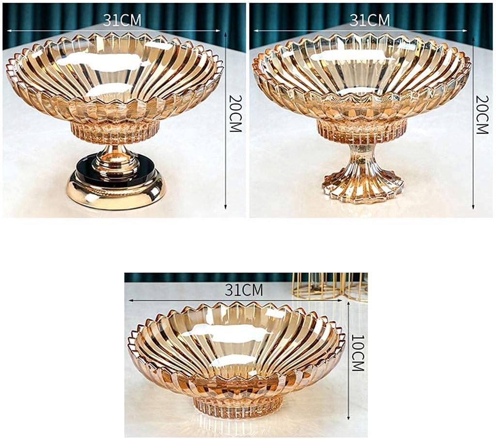Bol À Fruits en Verre Cristal, Plateau À Fruits Créatif De Style Européen 31* 20 Cm