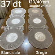 Chemin de Table En Velour dentelle 120*40 cm