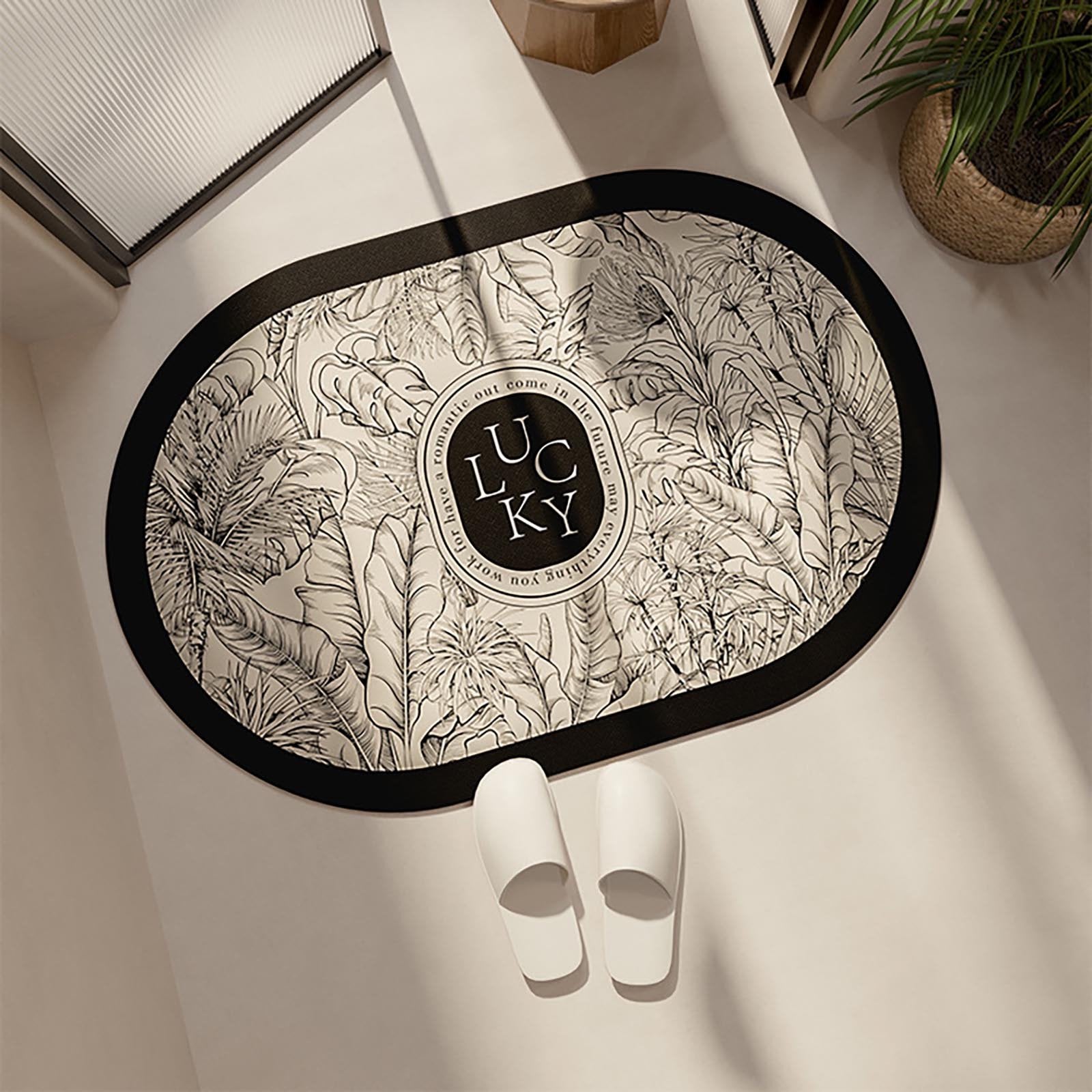 Ensemble 2 Tapis Salle Design Moderne Antidérapante , Absorbante