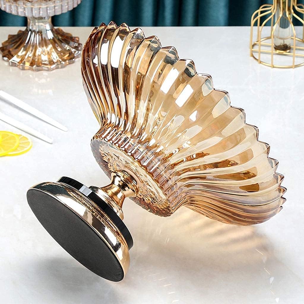 Bol À Fruits en Verre Cristal, Plateau À Fruits Créatif De Style Européen 31* 20 Cm