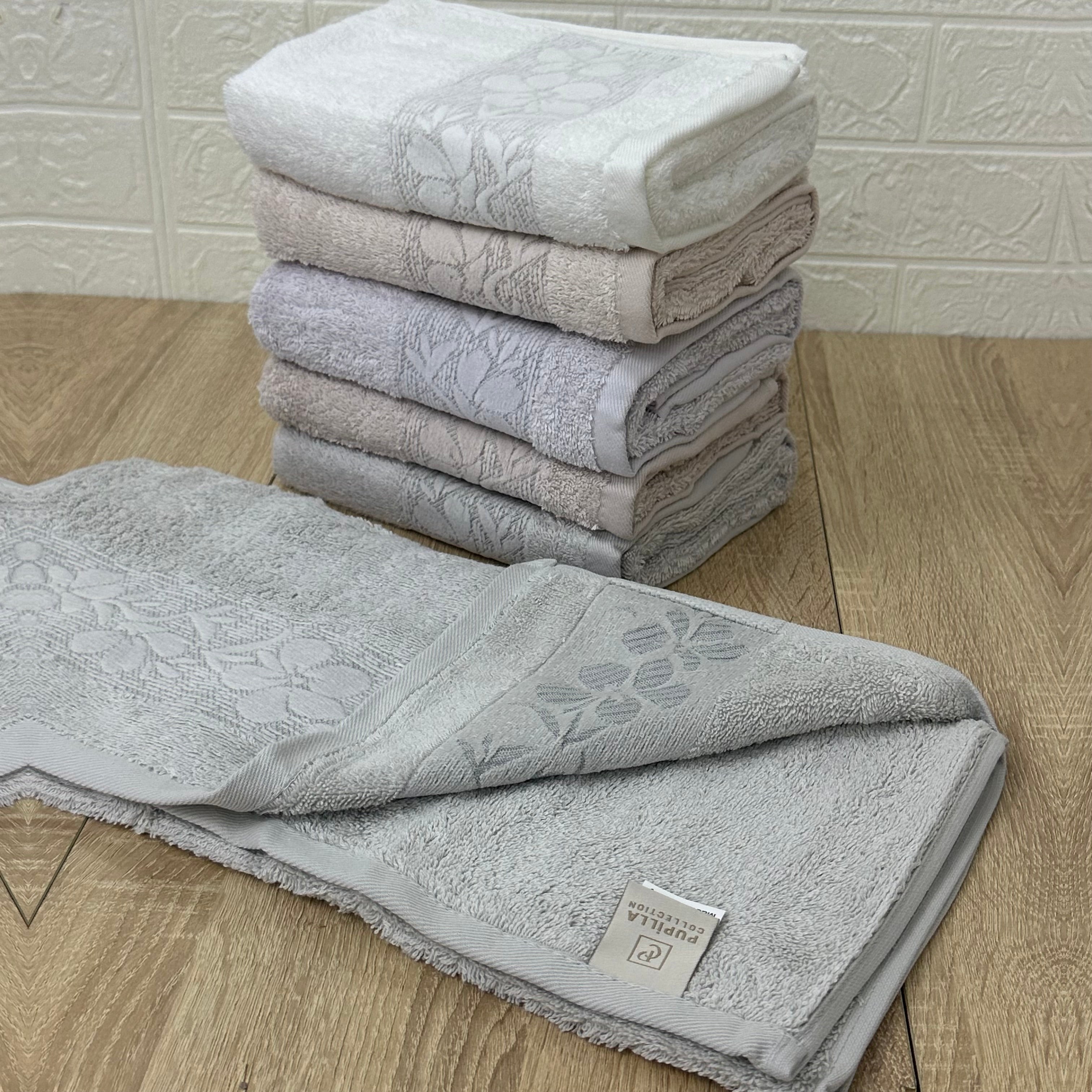 Lot de 6 Serviettes Visage 100% Coton – Collection Pupilla