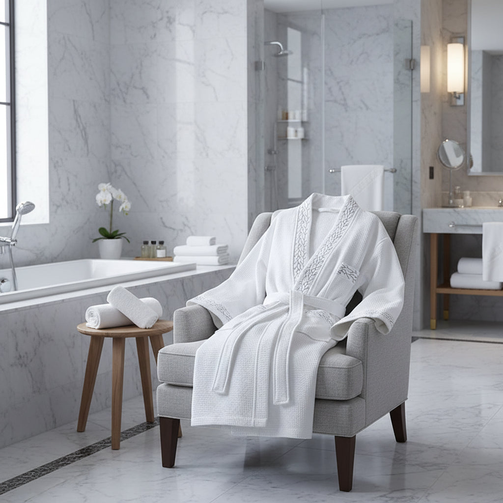 Peignoir de Bain Luxe Hôtel – 100 % Coton Pur pour Couple | Homme & Femme