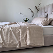 Parure de Lit 4 pièces en coton microfibre de qualité supérieure - Beige Caramel