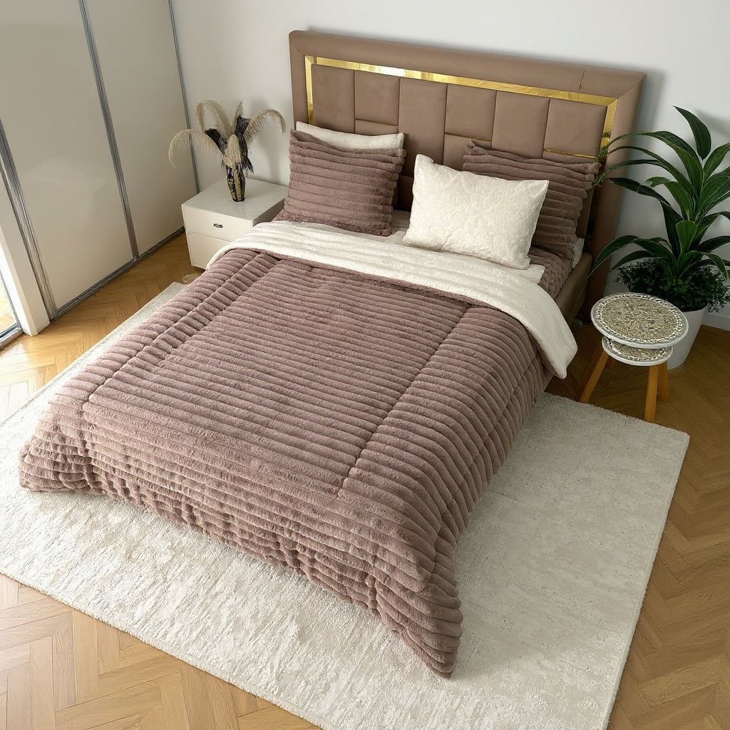 Couette Luxe en Fourrure de Lapin – Fabrication Azyena