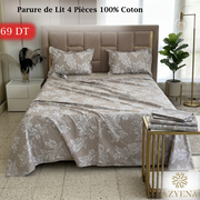 Parure de Lit 4 pièces en coton de qualité supérieure ref8-11
