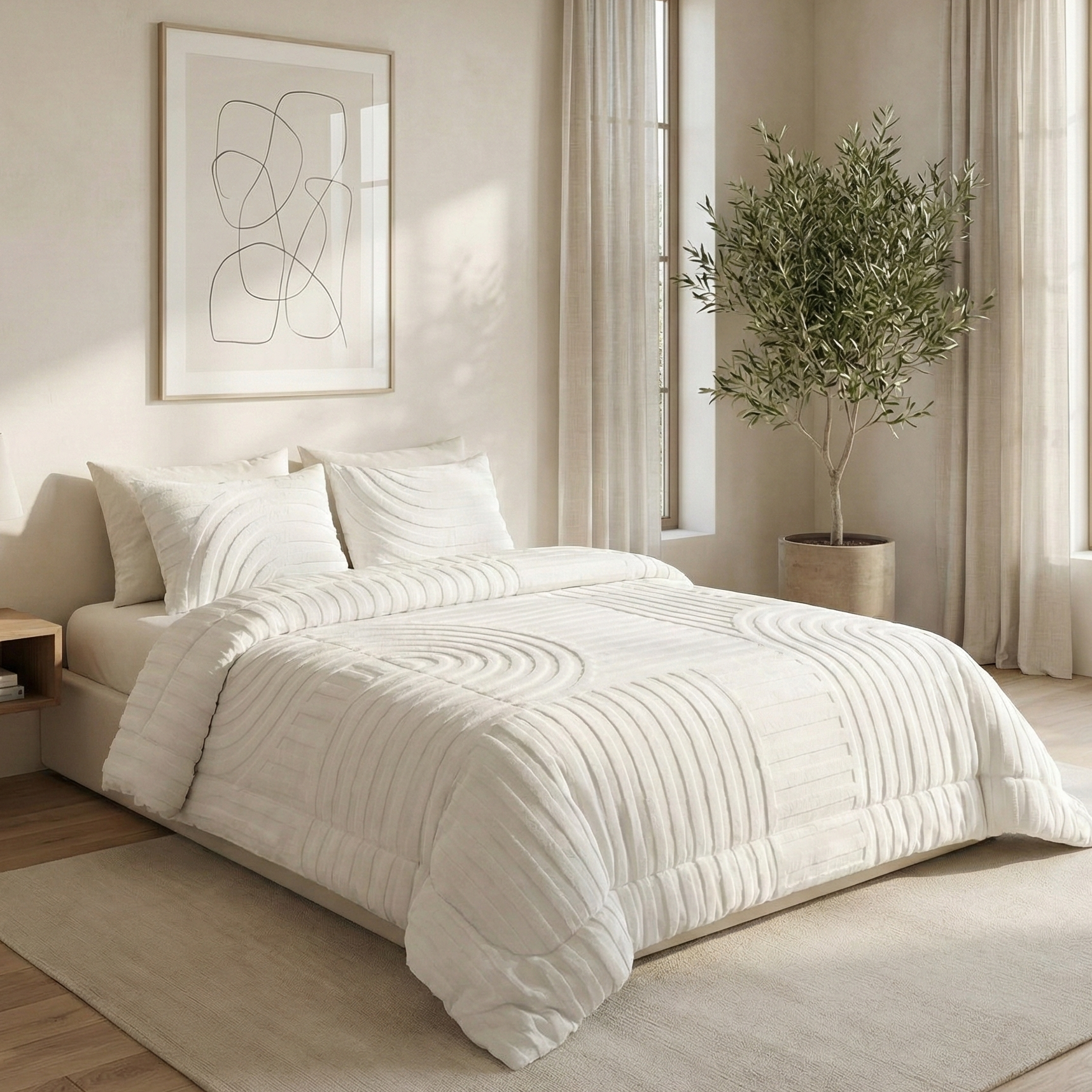 Couette Luxe en Fourrure de Lapin – 5 Pièces – Fabrication Azyena