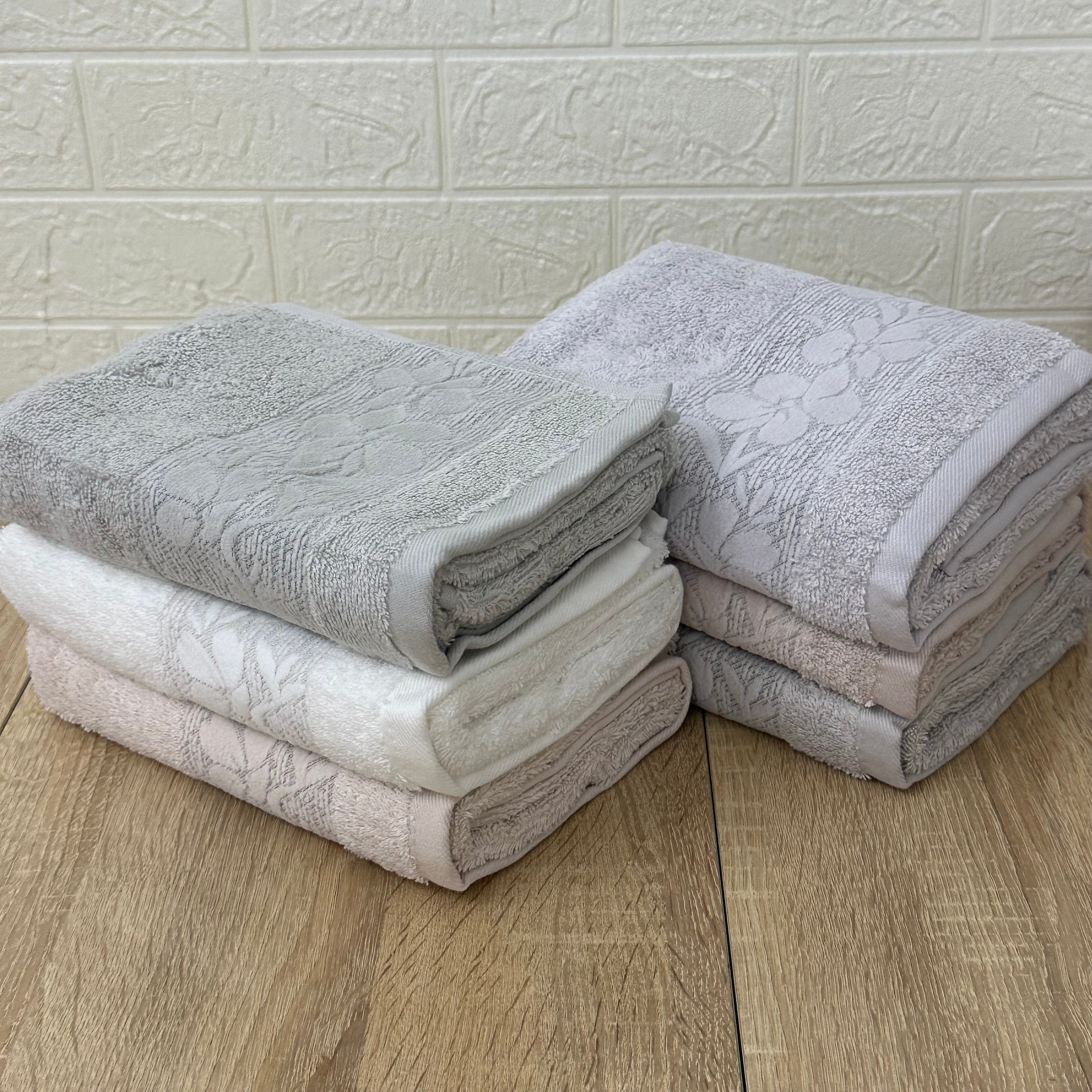 Lot de 6 Serviettes Visage 100% Coton – Collection Pupilla