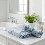 Lot de Deux Draps de Bain en 100% Coton Doux