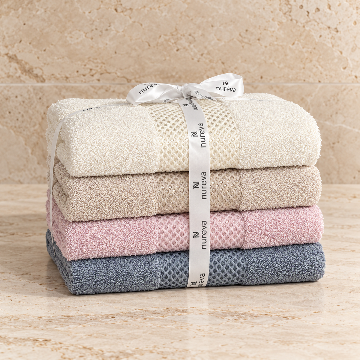 Pack de 4 serviettes de Bain 90*50 cm - Promotion
