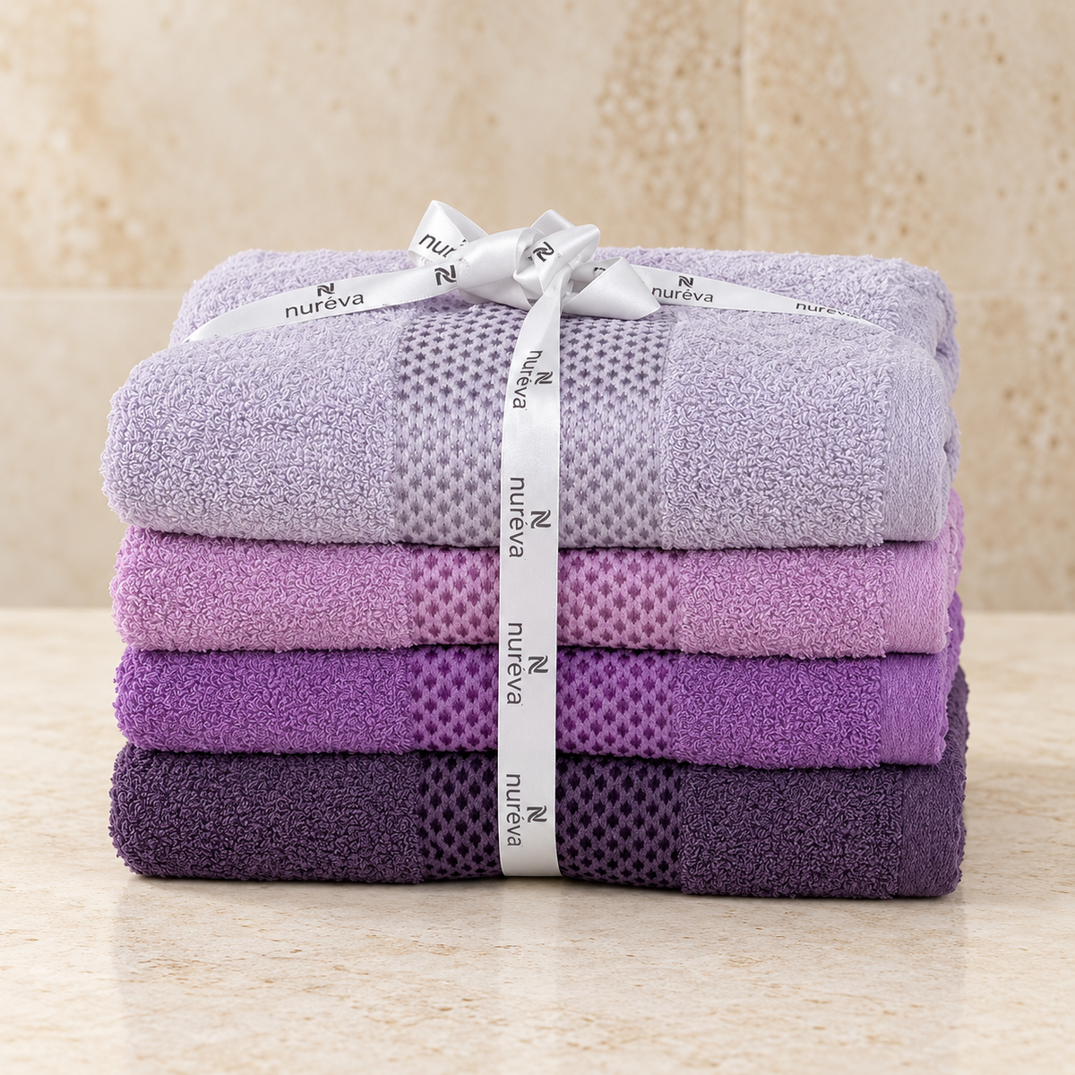 Pack de 4 serviettes de Bain 90*50 cm - Promotion