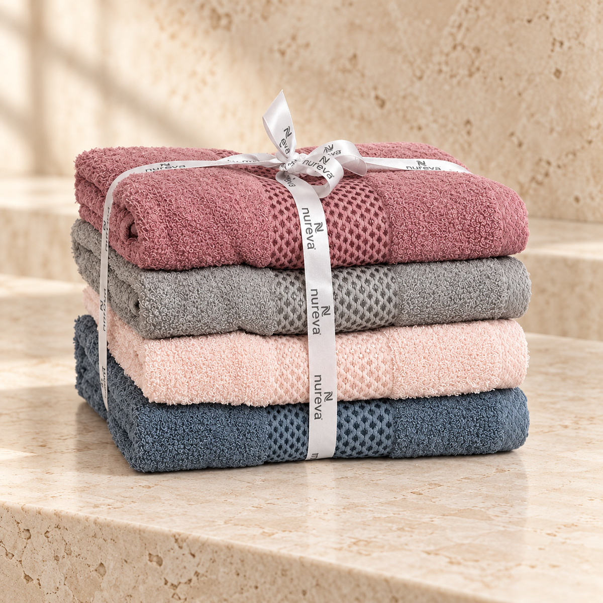 Pack de 4 serviettes de Bain 90*50 cm - Promotion