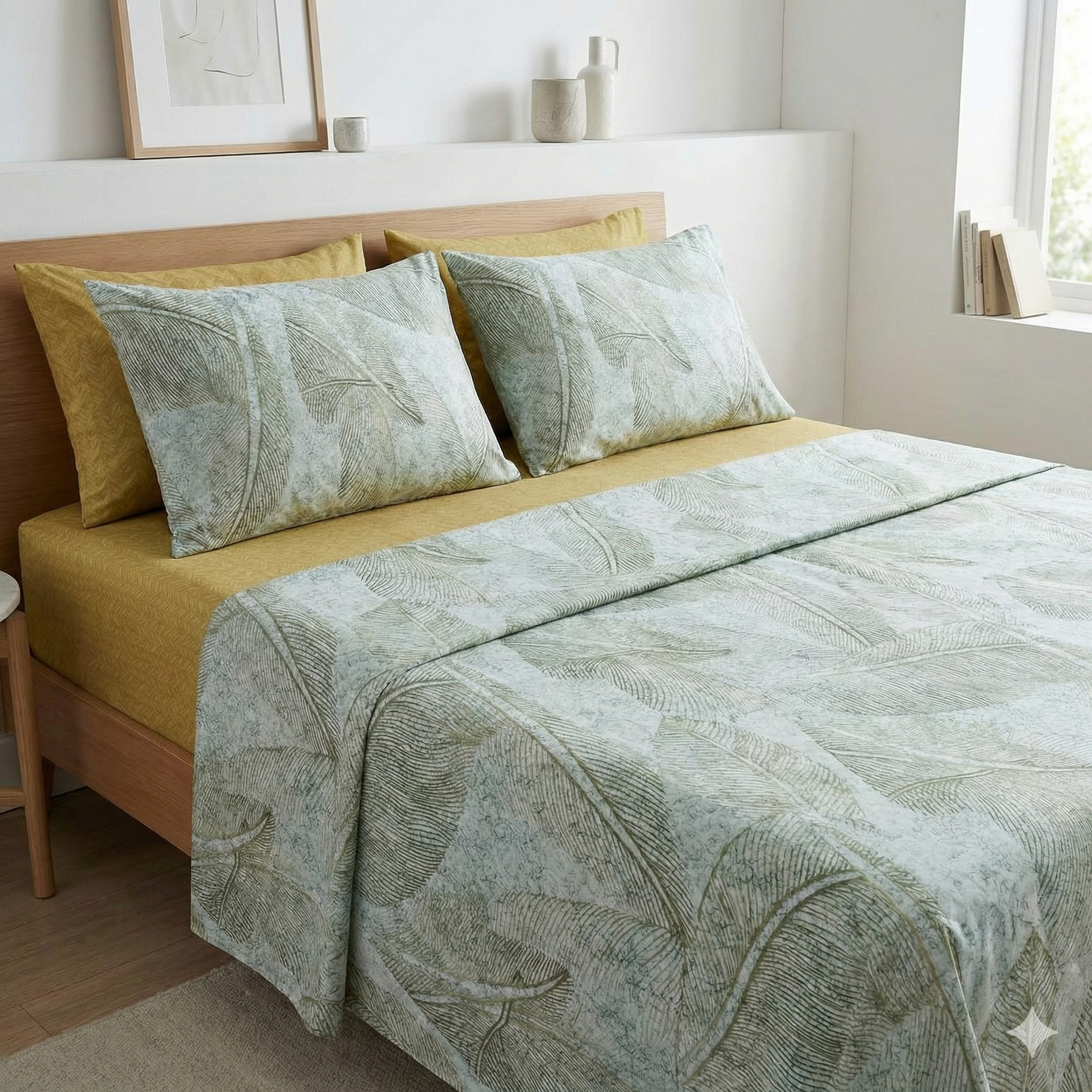Parure de Lit 4 pièces en coton microfibre de qualité supérieure