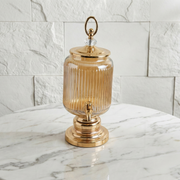 Distributeur de boisson en verre doré 2,8 L
