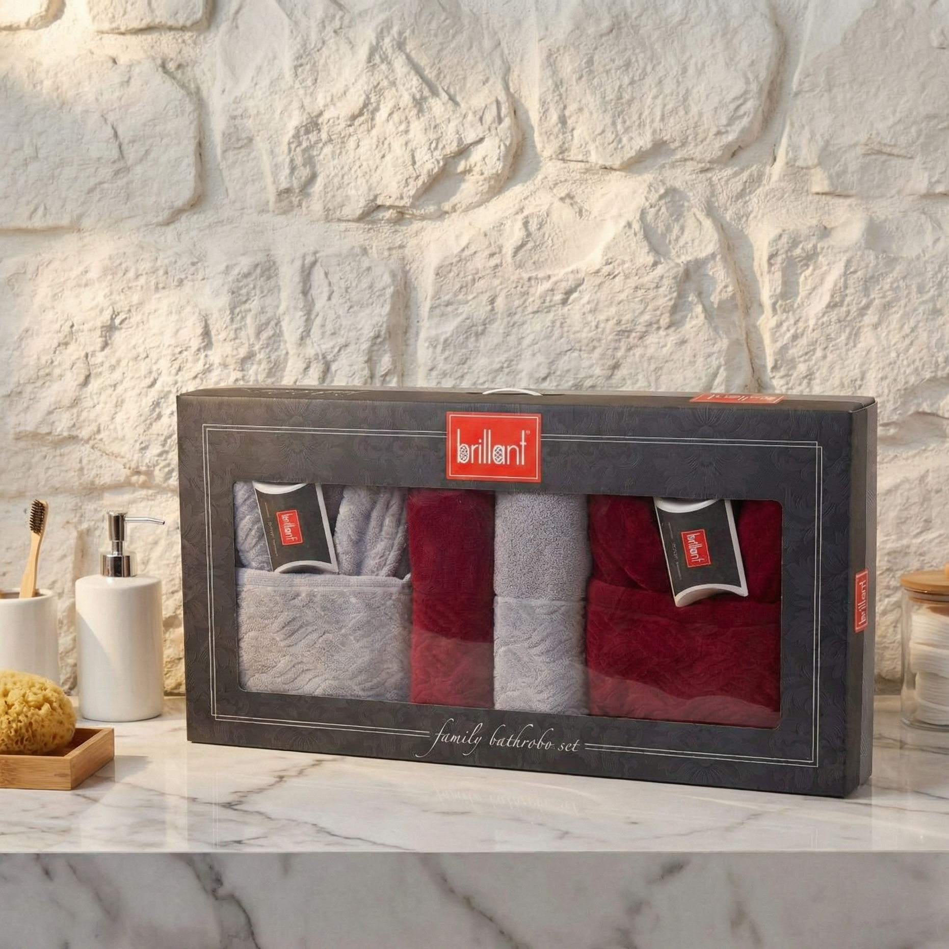 Ensemble Sortie de Bain 6 pièces 100% Coton