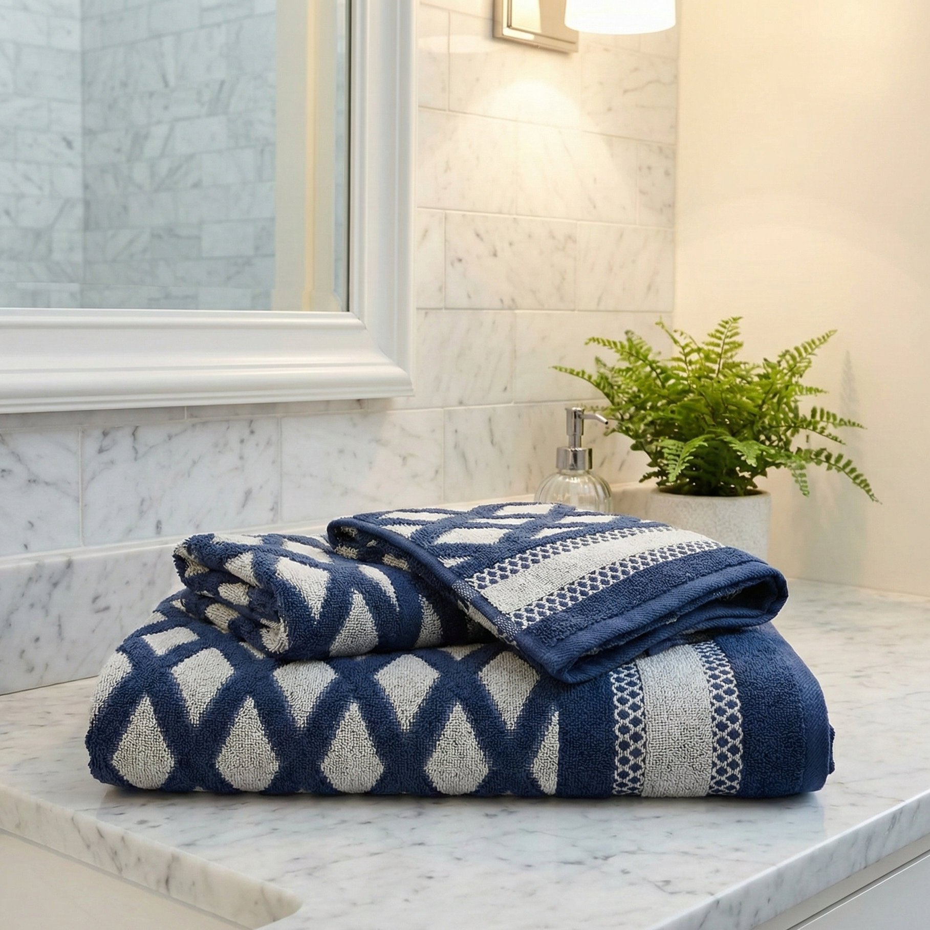 Lot de Deux Draps de Bain en 100% Coton Doux