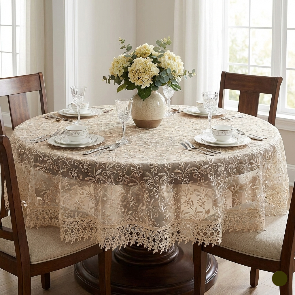 Nappe de table Tissu Organza dentelle