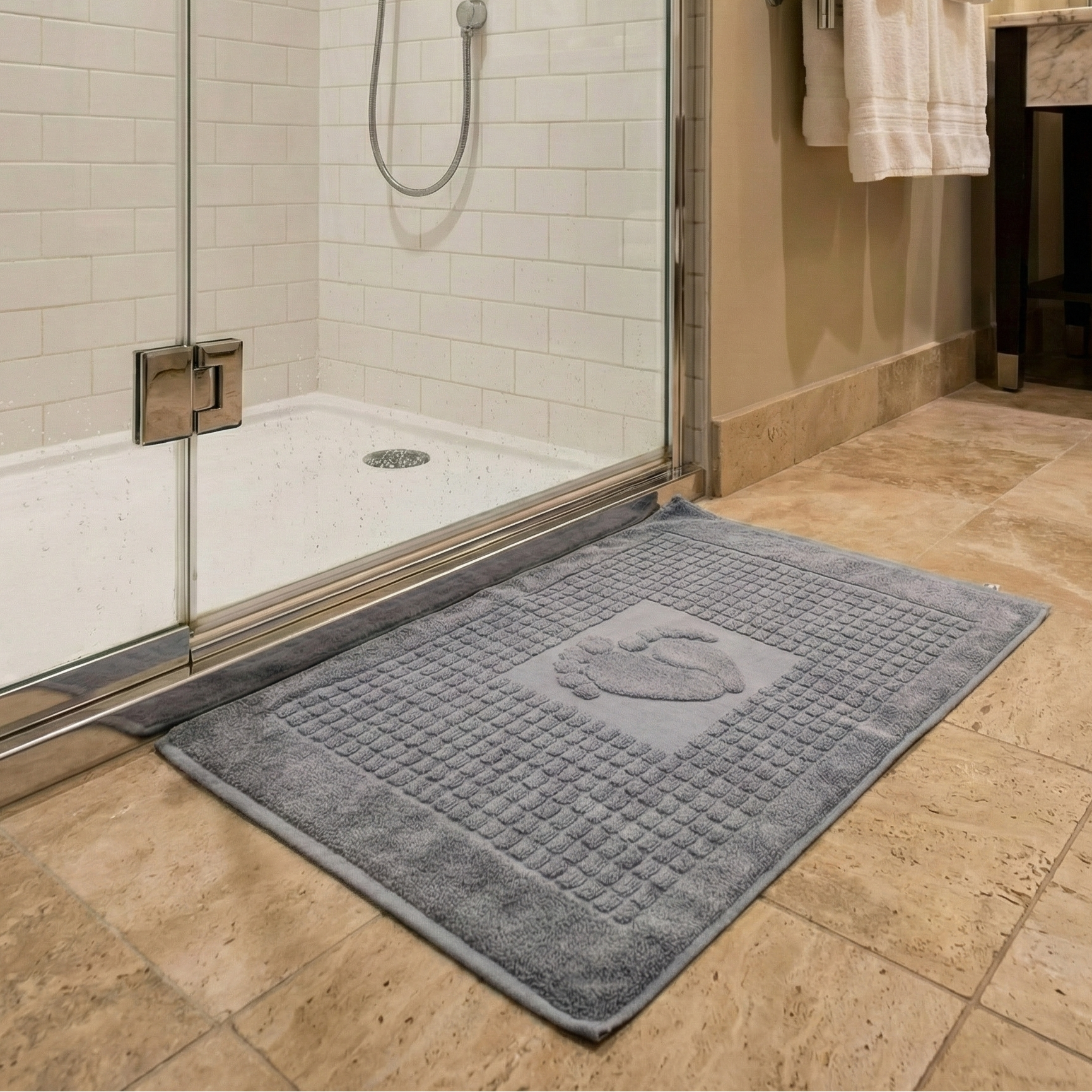 Tapis de pieds 100% coton épaisse 50*70 cm