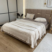 Plaid 2 places 230*250 cm En Polaire Douce Avec 2 taies d'oreillers