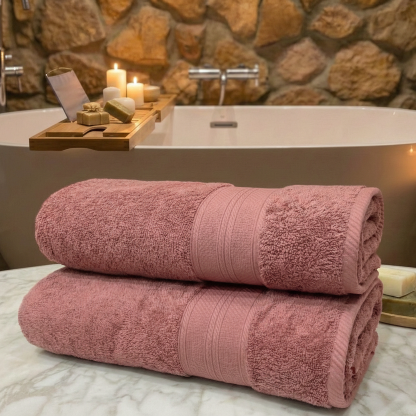 Lot de 2 Draps de Bain Grand Taille 180*100 cm