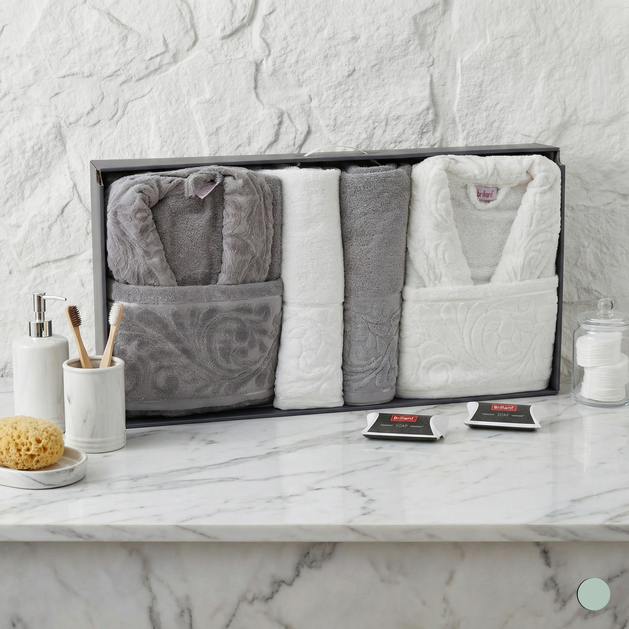 Ensemble Sortie de Bain 6 pièces 100% Coton