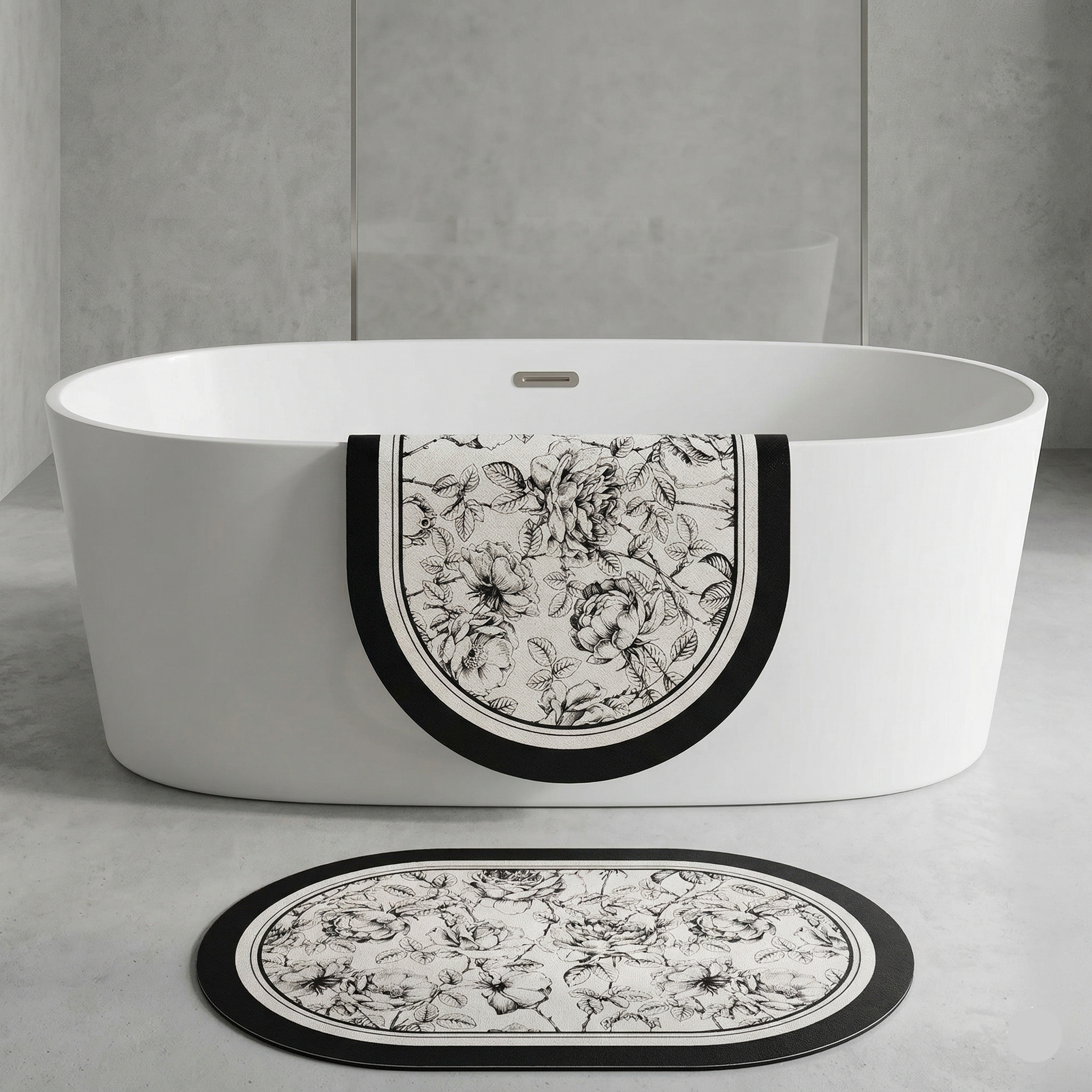 Ensemble 2 Tapis Salle Design Moderne Antidérapante , Absorbante