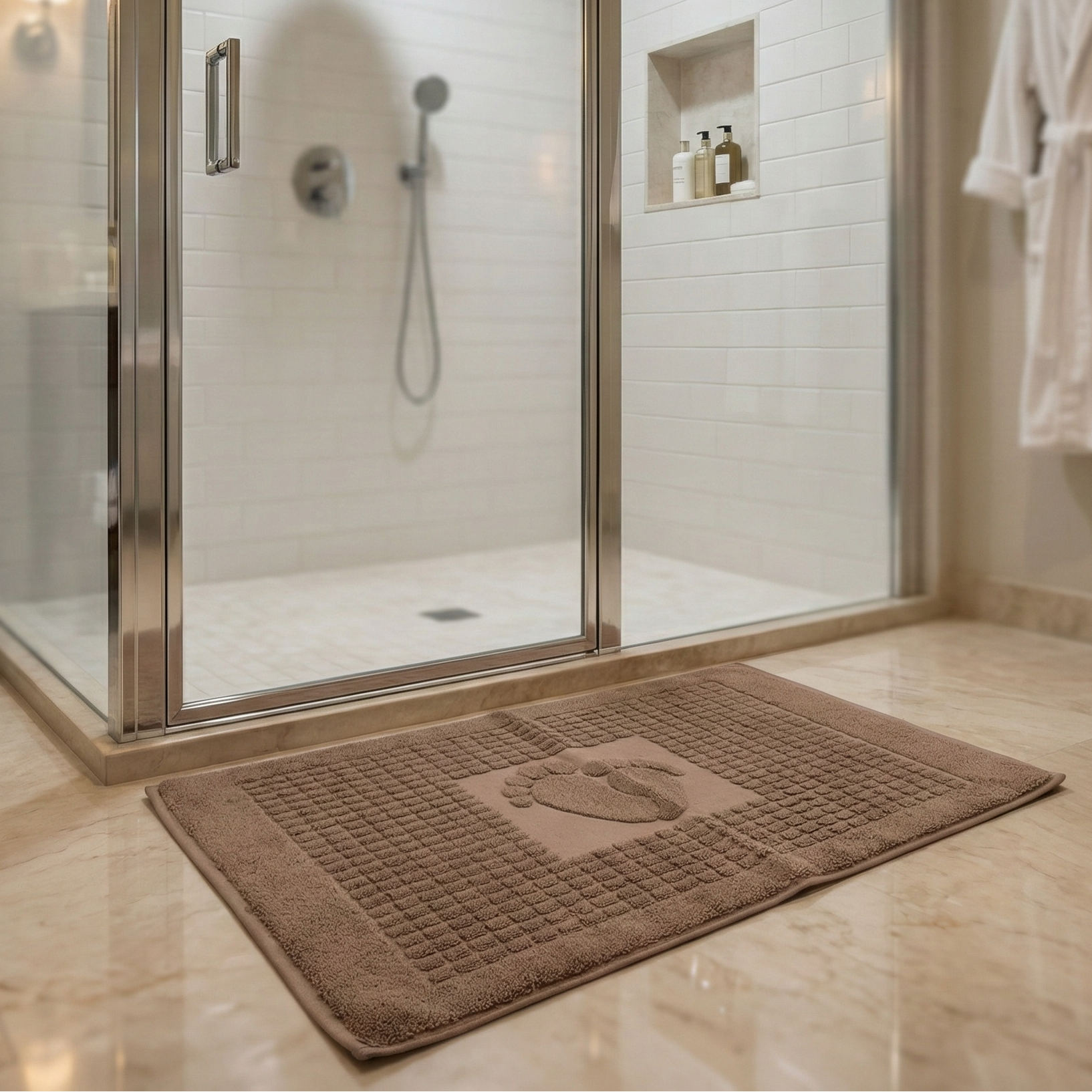 Tapis de pieds 100% coton épaisse 50*70 cm