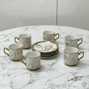 Service à Café en Porcelaine 12 Pièces