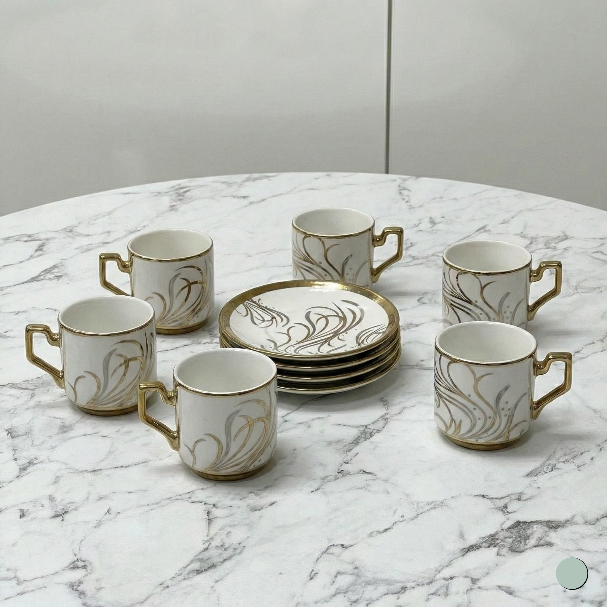 Service à Café en Porcelaine 12 Pièces