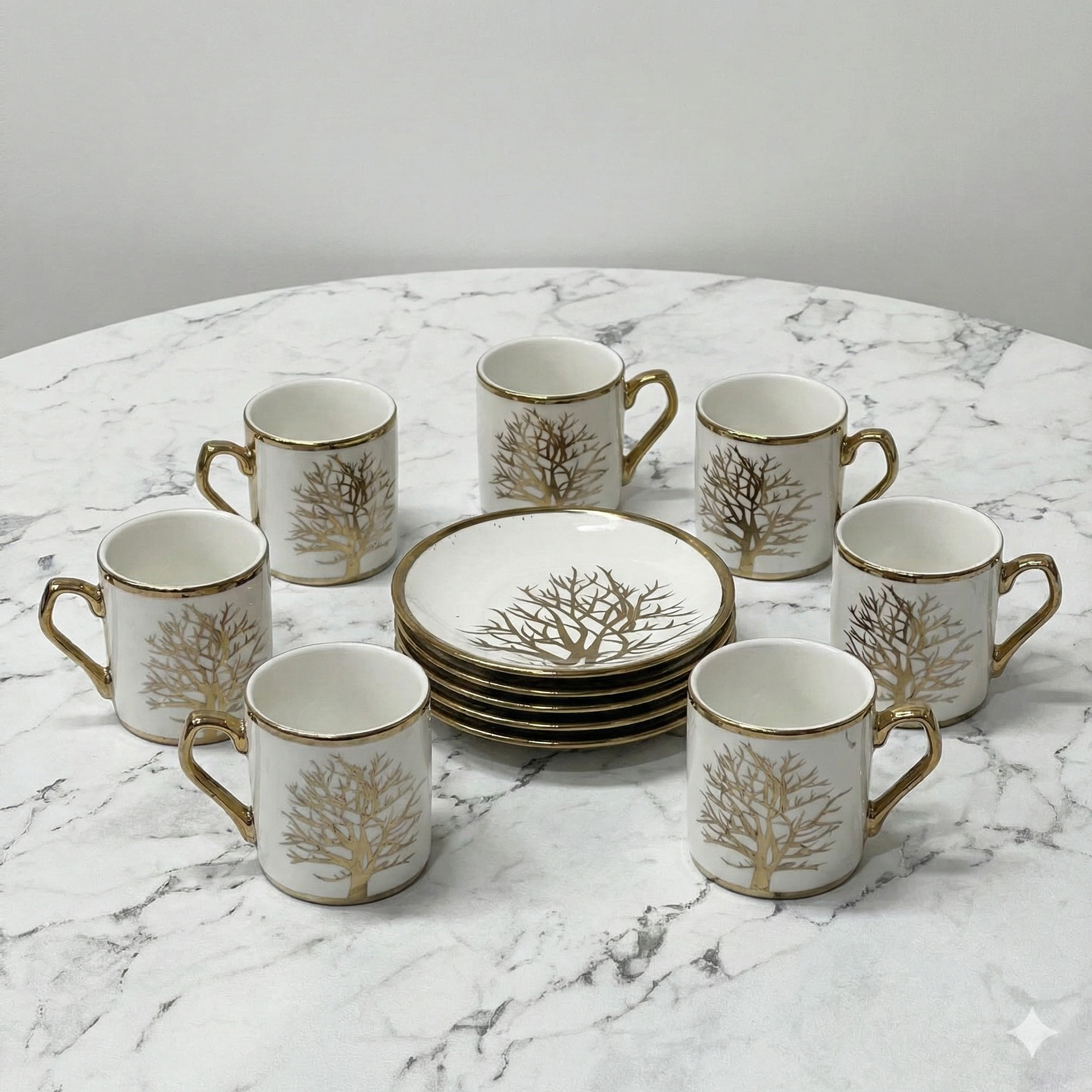 Service à Café en Porcelaine 12 Pièces