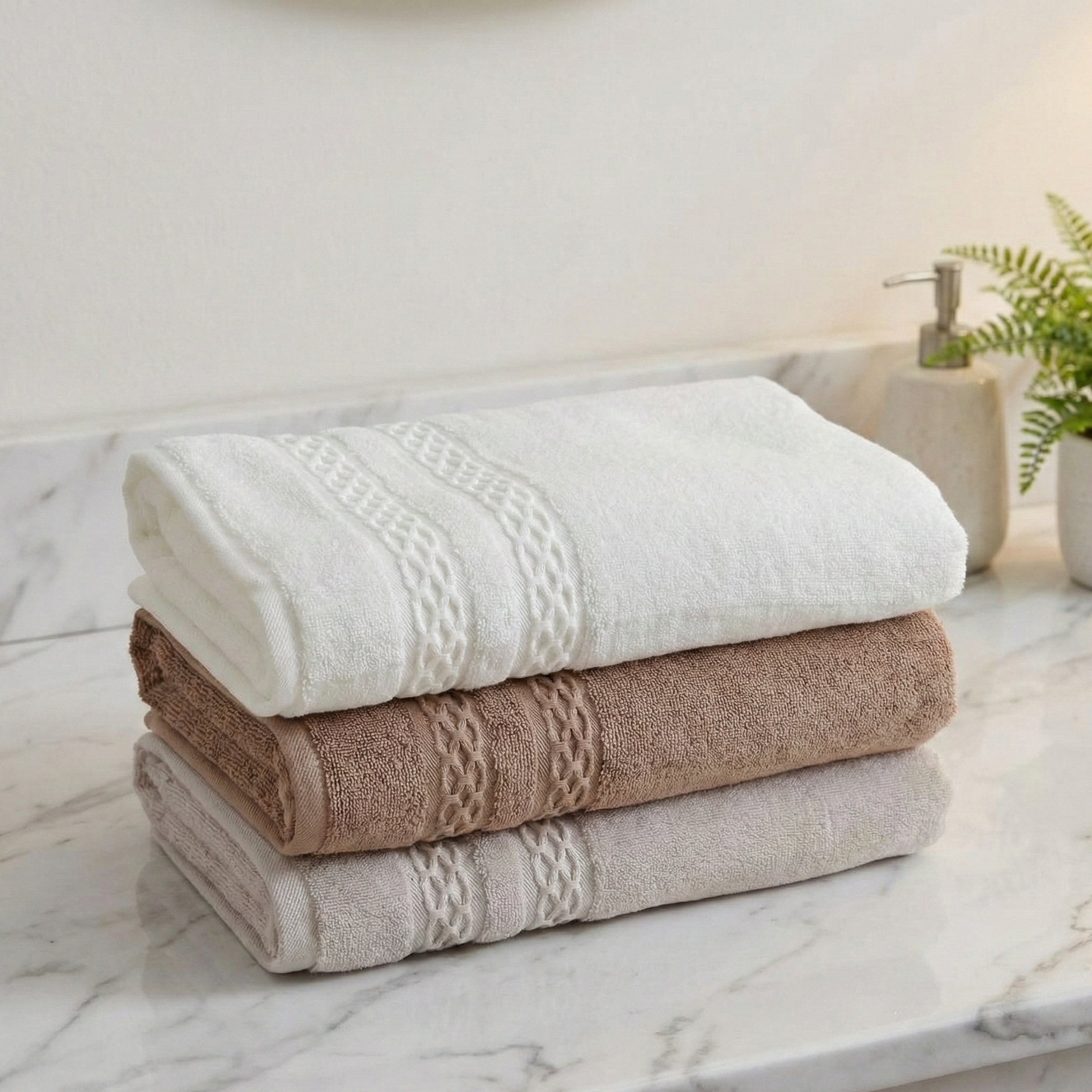 Ensemble de 3 draps de bain Sikel Havlu – Grand format 150x100 cm, qualité 5 étoiles