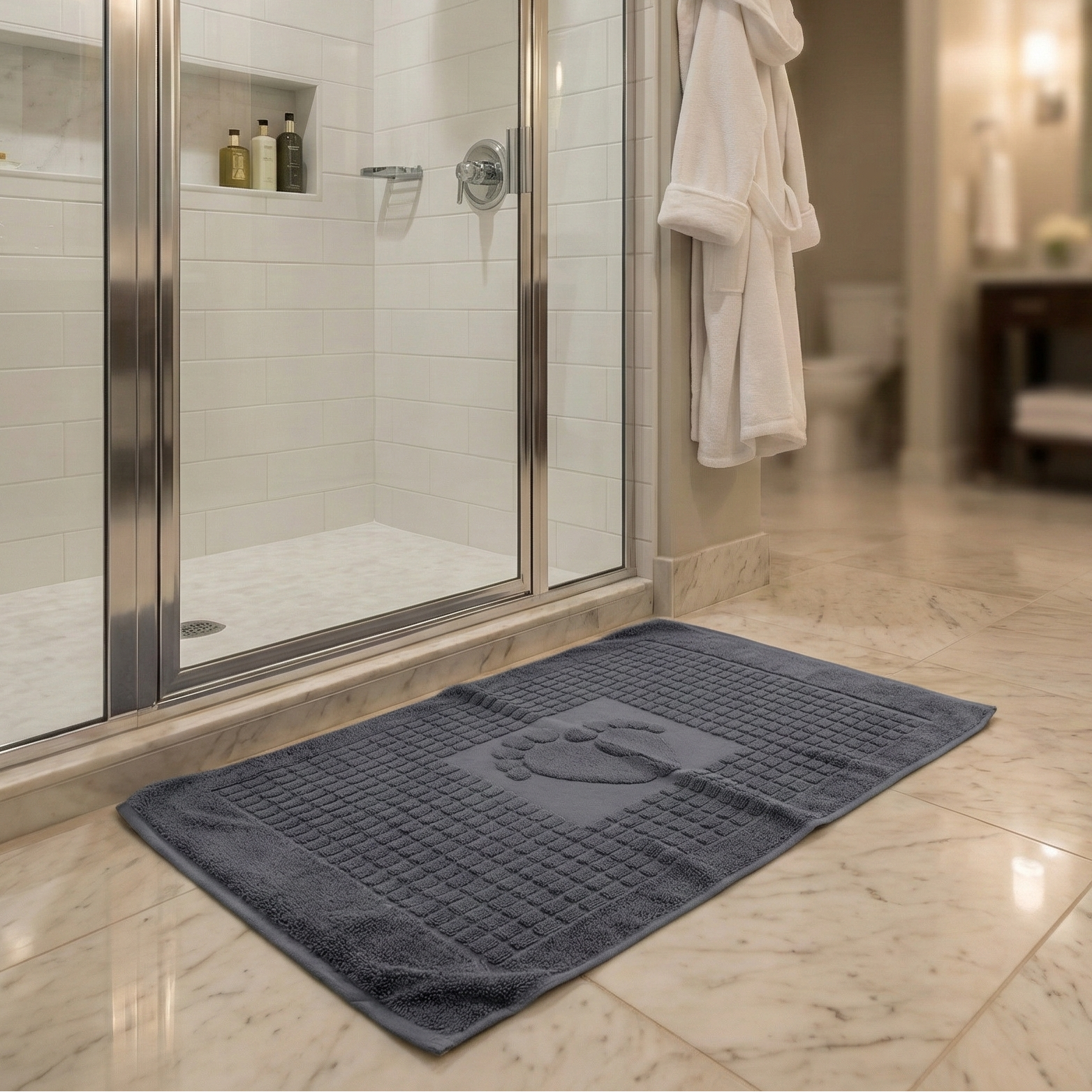 Tapis de pieds 100% coton épaisse 50*70 cm