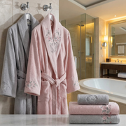 Ensemble Magnifique de Peignoirs Janset - 6 Pièces en Coton Turc de Qualité Supérieure