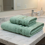 Lot de 2 Draps de Bain en Bambou Tres douce Grand taille 180*100 m et 90*50 cm