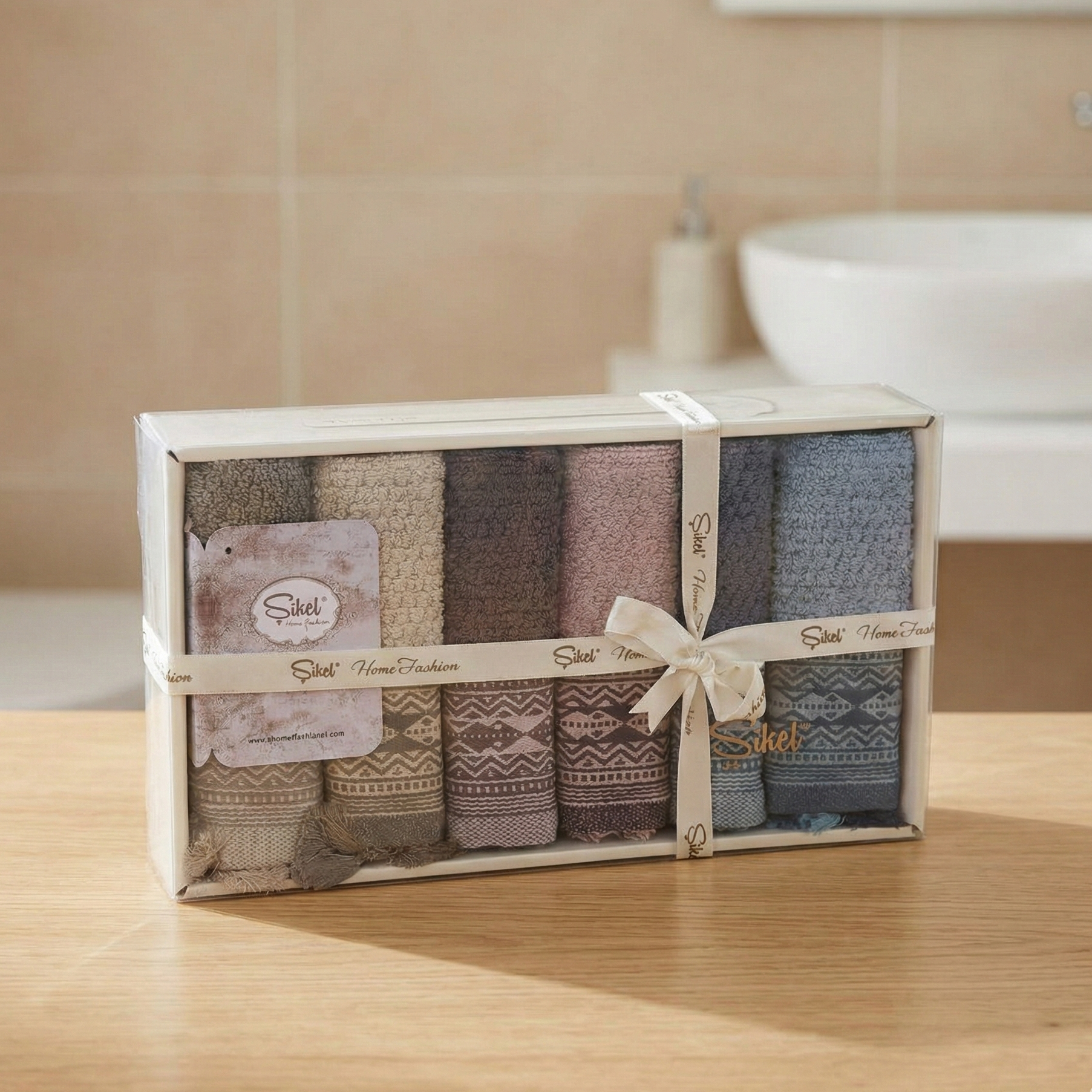 Coffret de 6 serviettes invité ou Intime 100% Coton Ultra douce