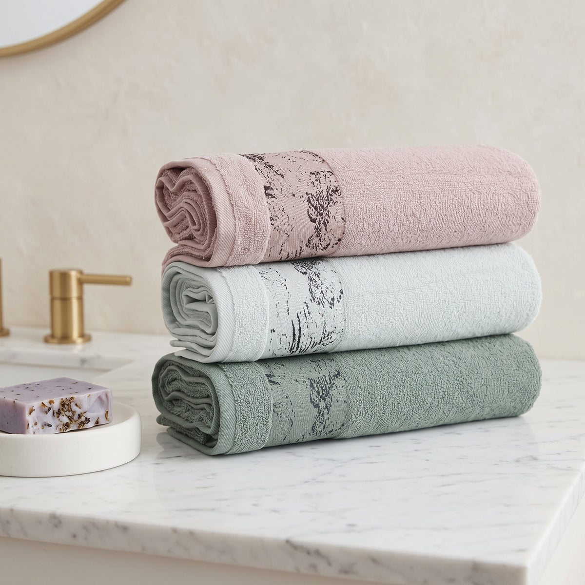 PACK DE 3 DRAPS DE BAIN  90*150 CM - 100% Coton