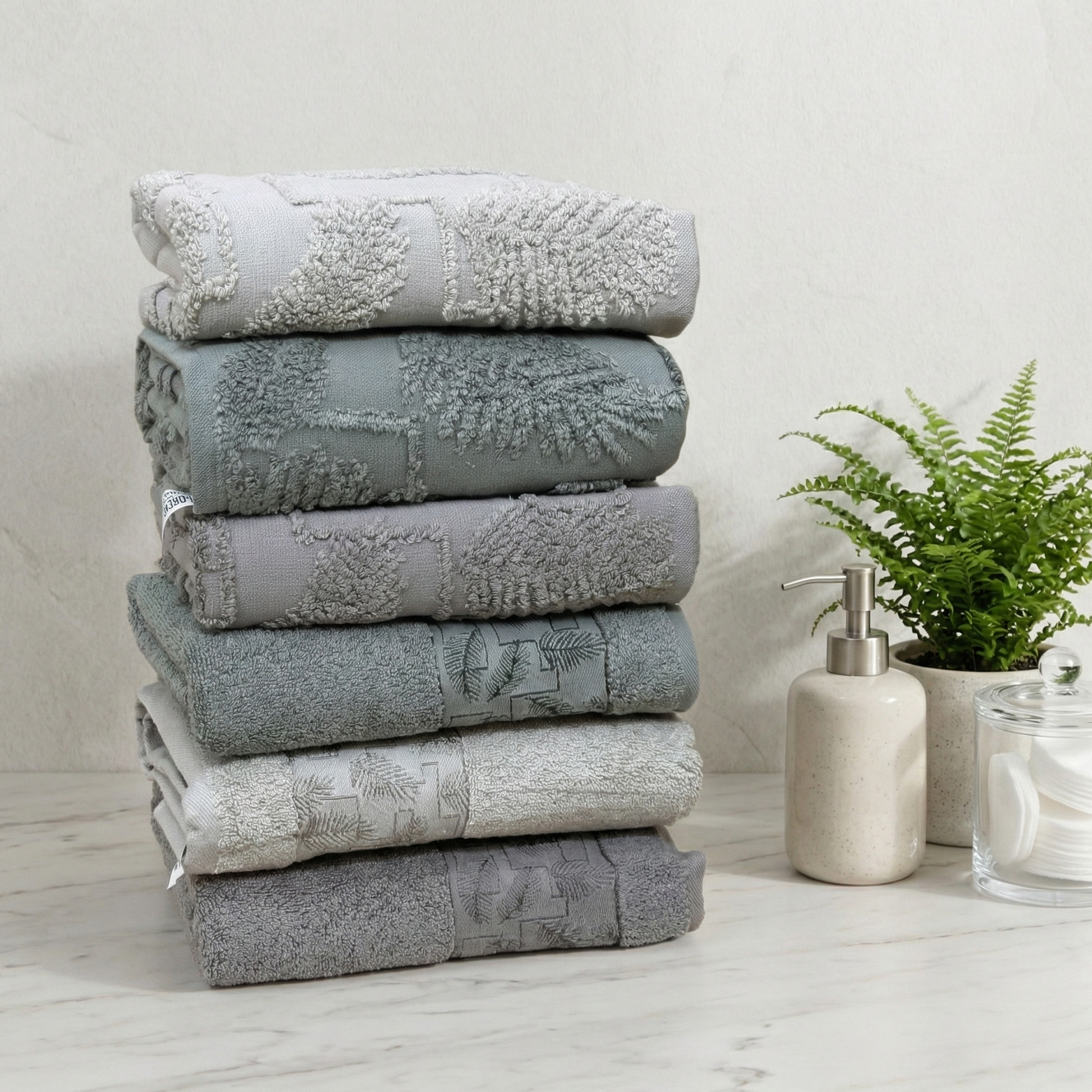 Pack 6 Serviettes de Bain Haut Gamme 50*90 cm de qualité bambou