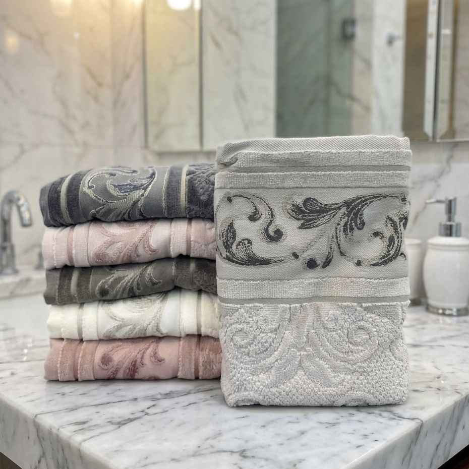 Pack 6 Serviettes de Bain Haut Gamme 50*90 cm Coton Pupilla Originale