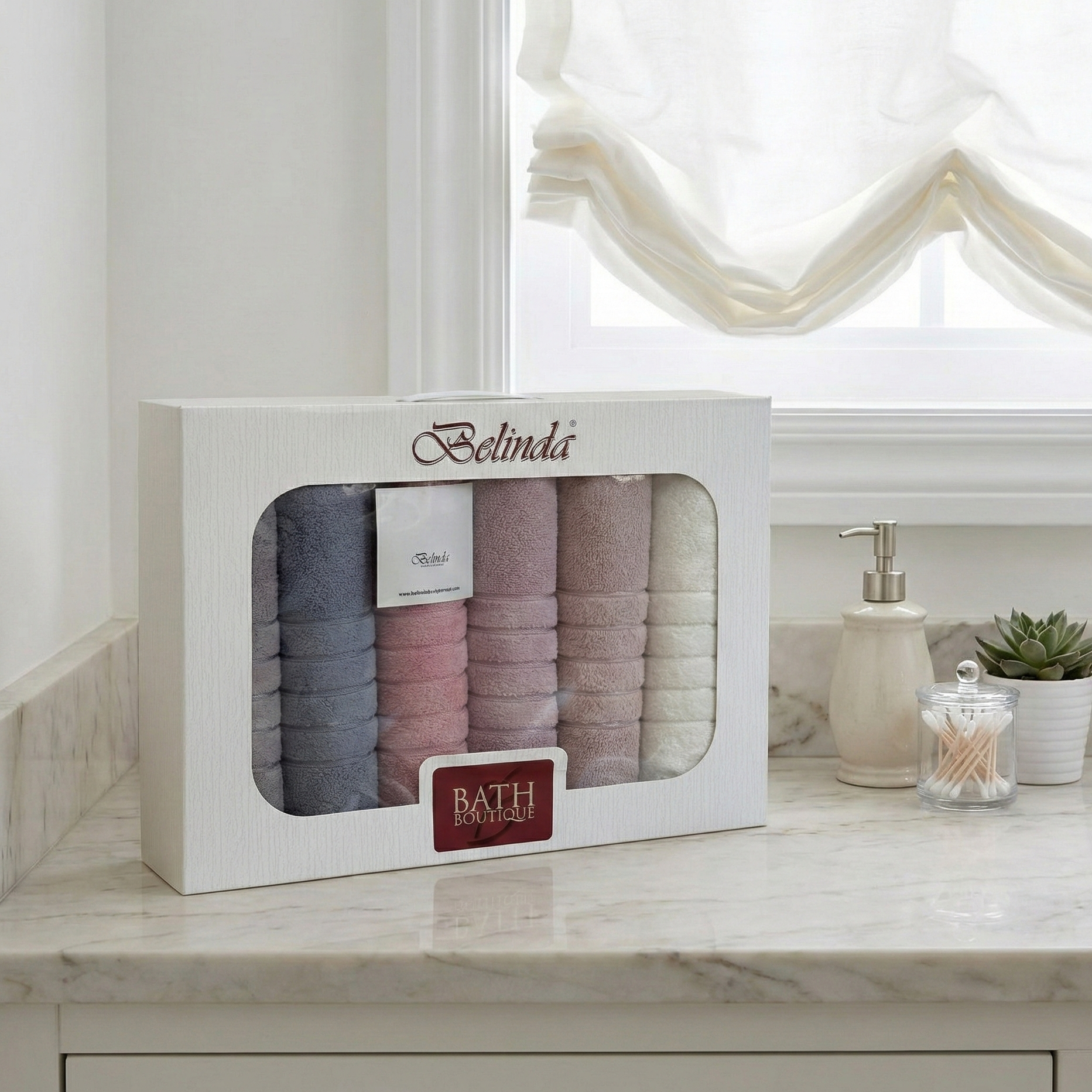 Coffret 6 Serviettes de Bain BELINDA – Luxe & Confort