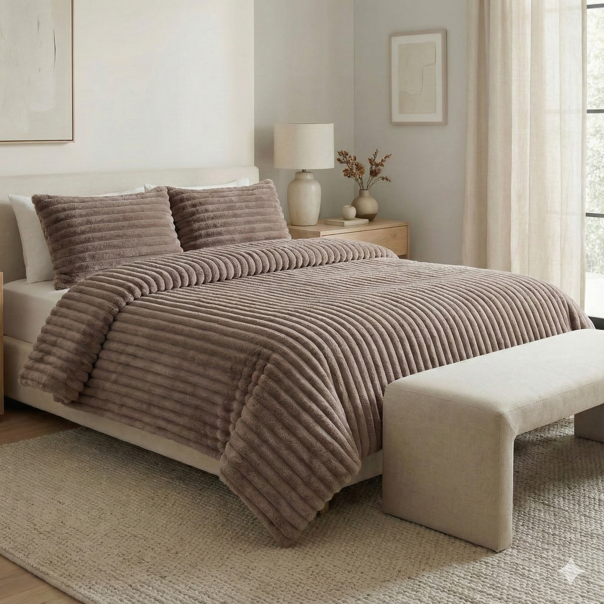 Couette Luxe en Fourrure de Lapin – Fabrication Azyena