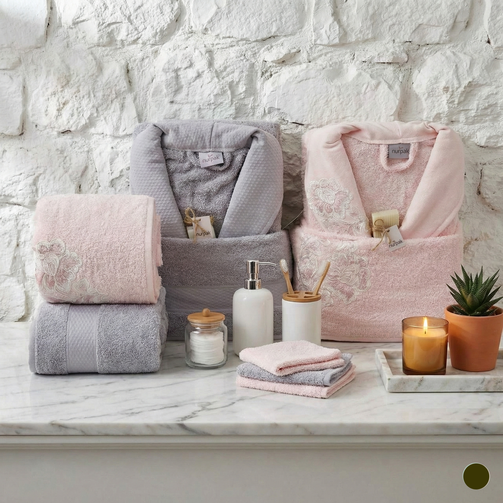 Ensemble Sortie de Bain 6 pièces 100% Coton