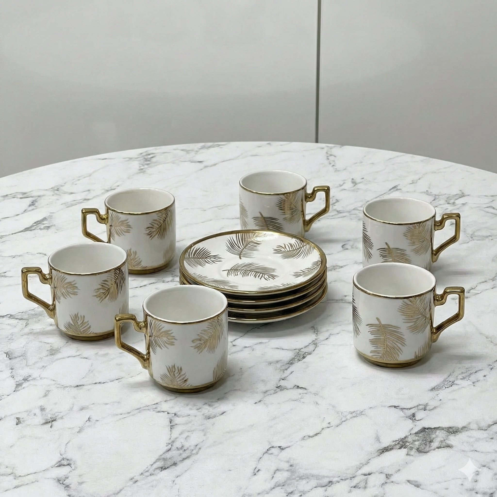 Service à Café en Porcelaine 12 Pièces