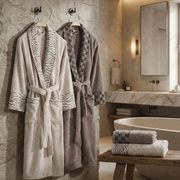 Ensemble Magnifique de Peignoirs Janset - 6 Pièces en Coton Turc de Qualité Supérieure