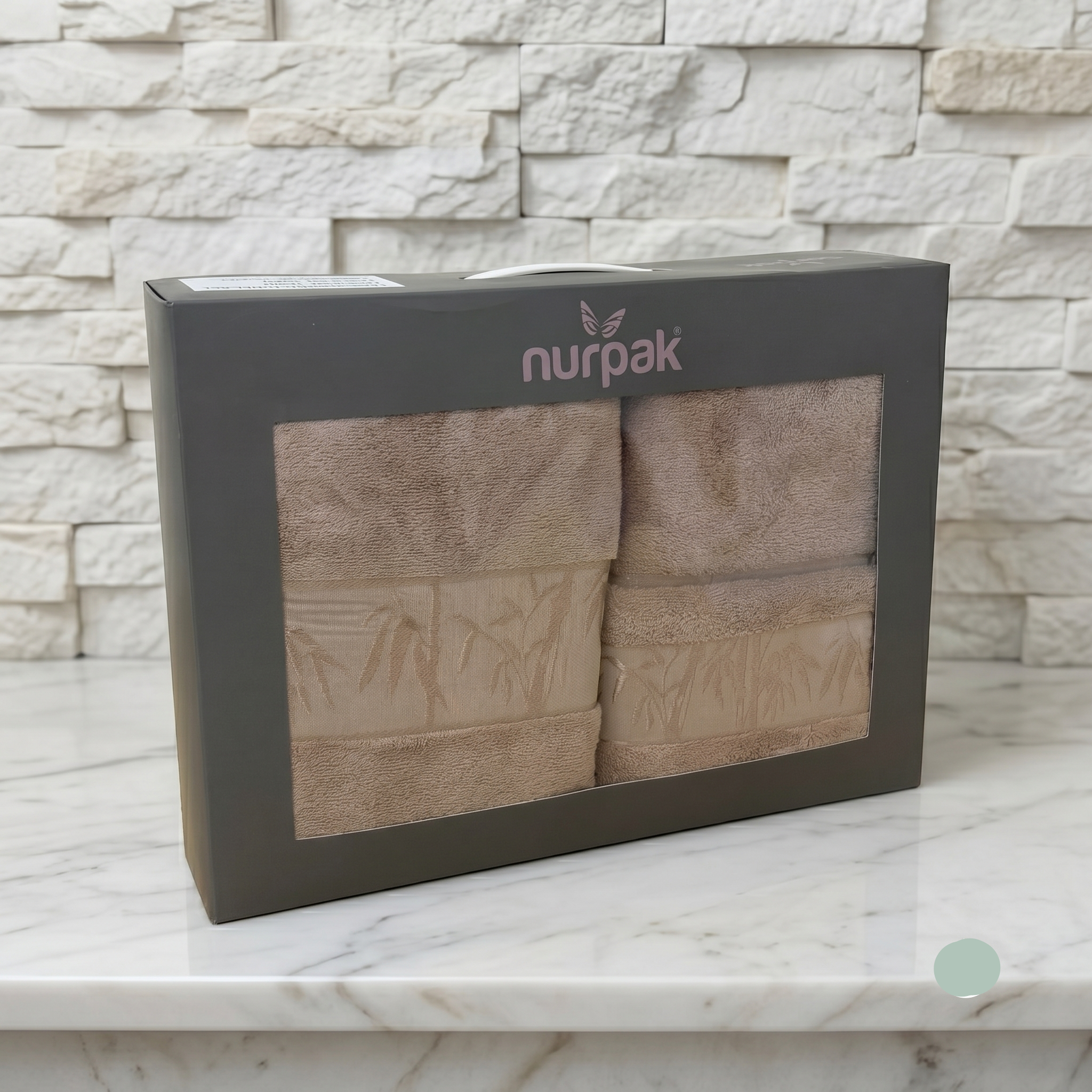 Ensemble Draps de Bain 3 Pièces Coton Premium Nurpak Coffret Luxe