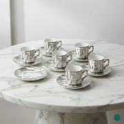 Service à Café en Porcelaine 12 Pièces
