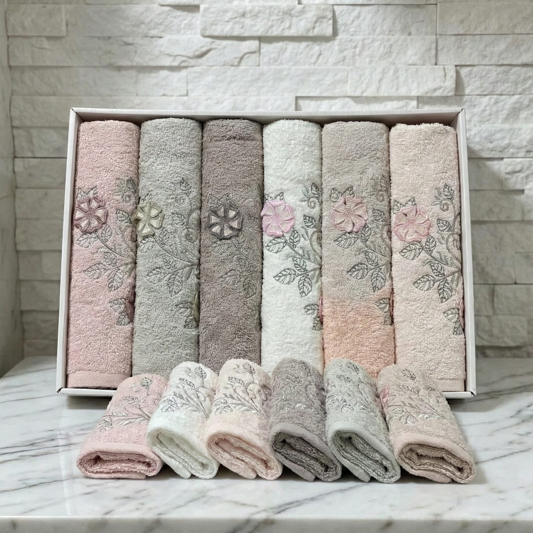Coffret de 12 serviettes de Bain Bambou Epais - Offre Spéciale